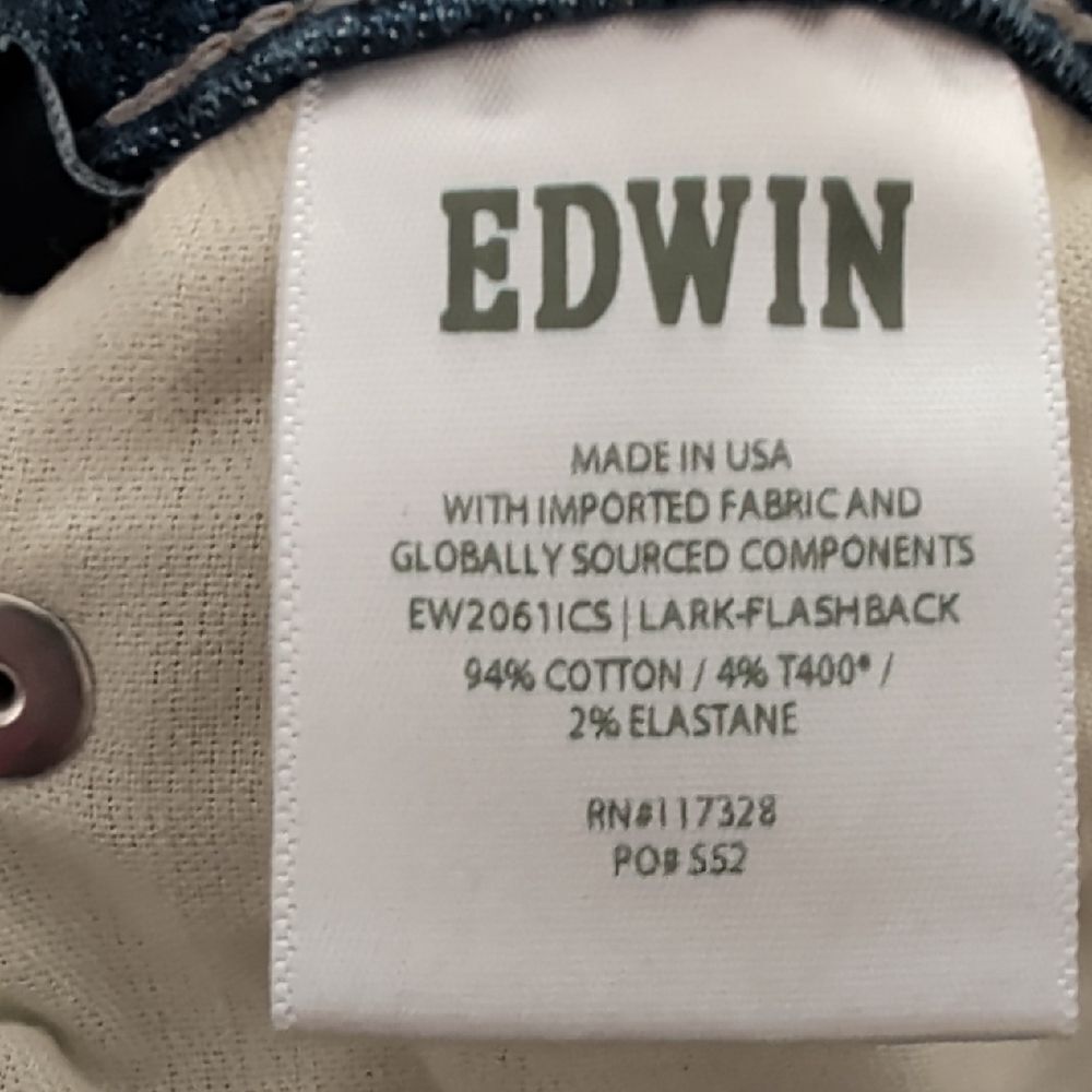 Edwin Dark Blue Flare Jeans - Picture 8 of 9